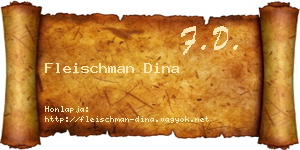 Fleischman Dina névjegykártya